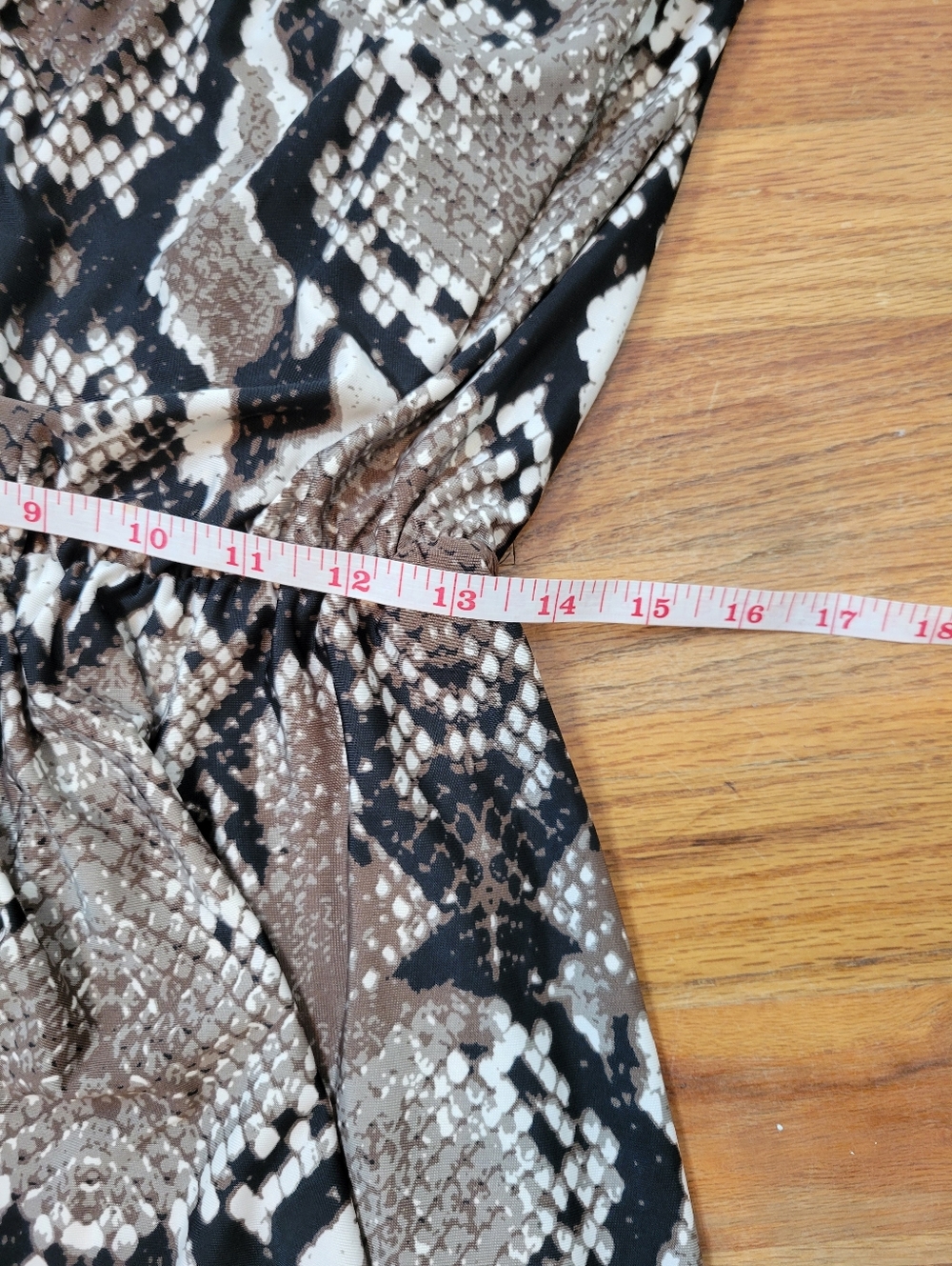 Blooming Rose Strapless Snake Print Maxi Dress in Brown and Black - Picture 12 of 15